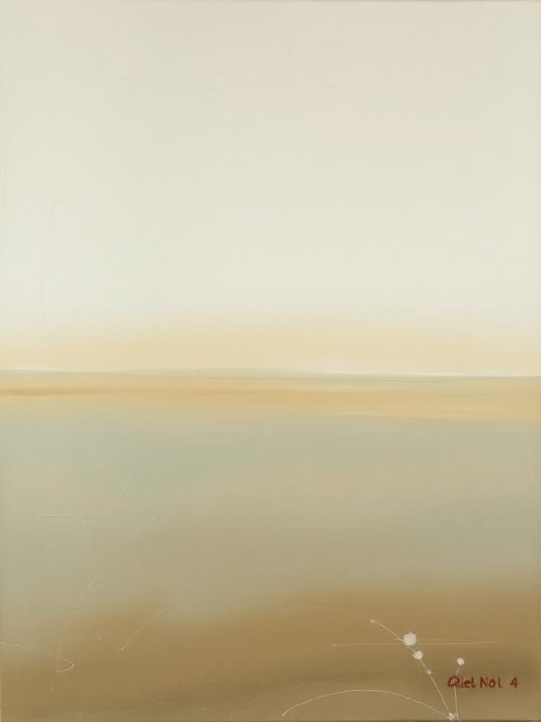 Quiet Field, No. 4 — oil on linen, 120 × 90 cm, 2024. Demo artwork for the DigitalEyezz artist toolkit.